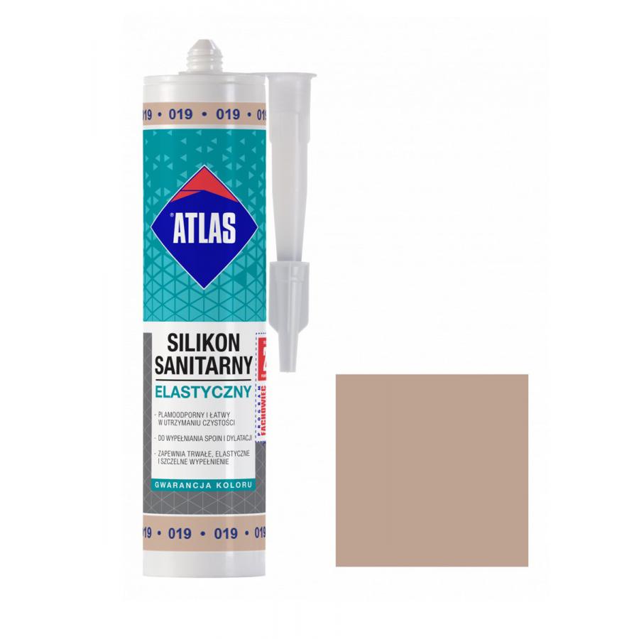 ATLAS 019 JASNOBEŻOWY SILIKON SANITARNY 280ml