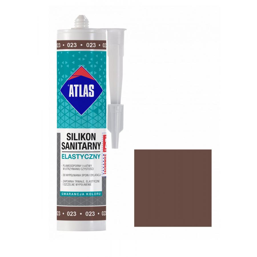 ATLAS 023 BRĄZOWY SILIKON SANITARNY 280ml