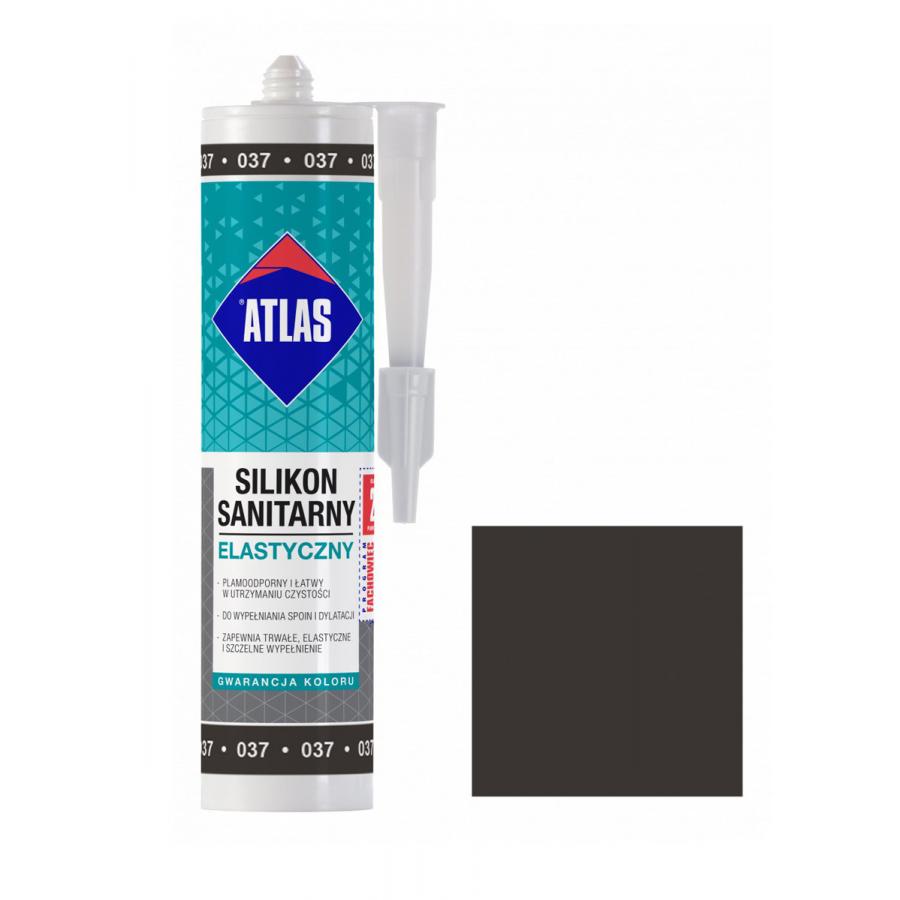 ATLAS 037 GRAFITOWY SILIKON SANITARNY 280ml