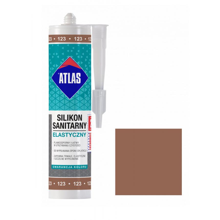 ATLAS SANITARY SILICONE 123 LIGHT BROWN 280ml