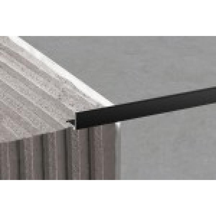 ALUMINIUM TILE TRIM BLACK L 12.5 mm 2.5m