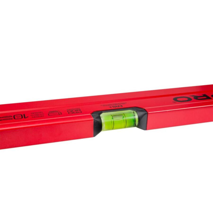 PRO PRO800 RED PAINTED SPIRIT LEVEL WITH HANDLES 60 CM