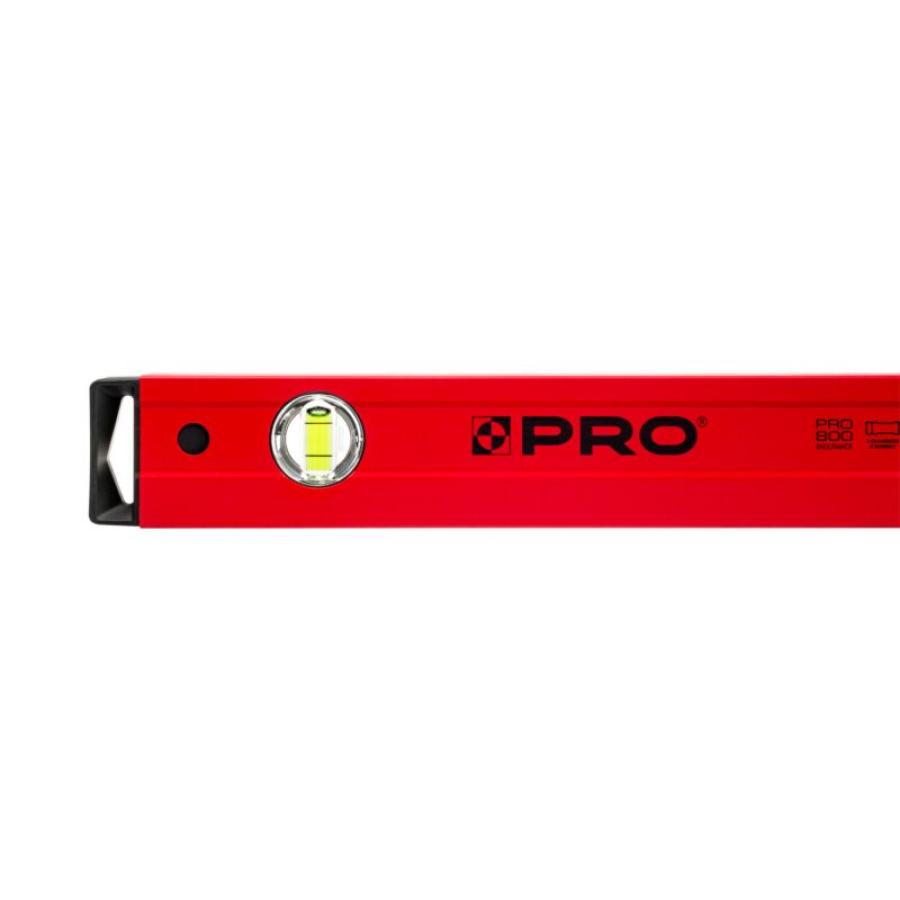 PRO PRO800 RED PAINTED SPIRIT LEVEL WITH HANDLES 60 CM