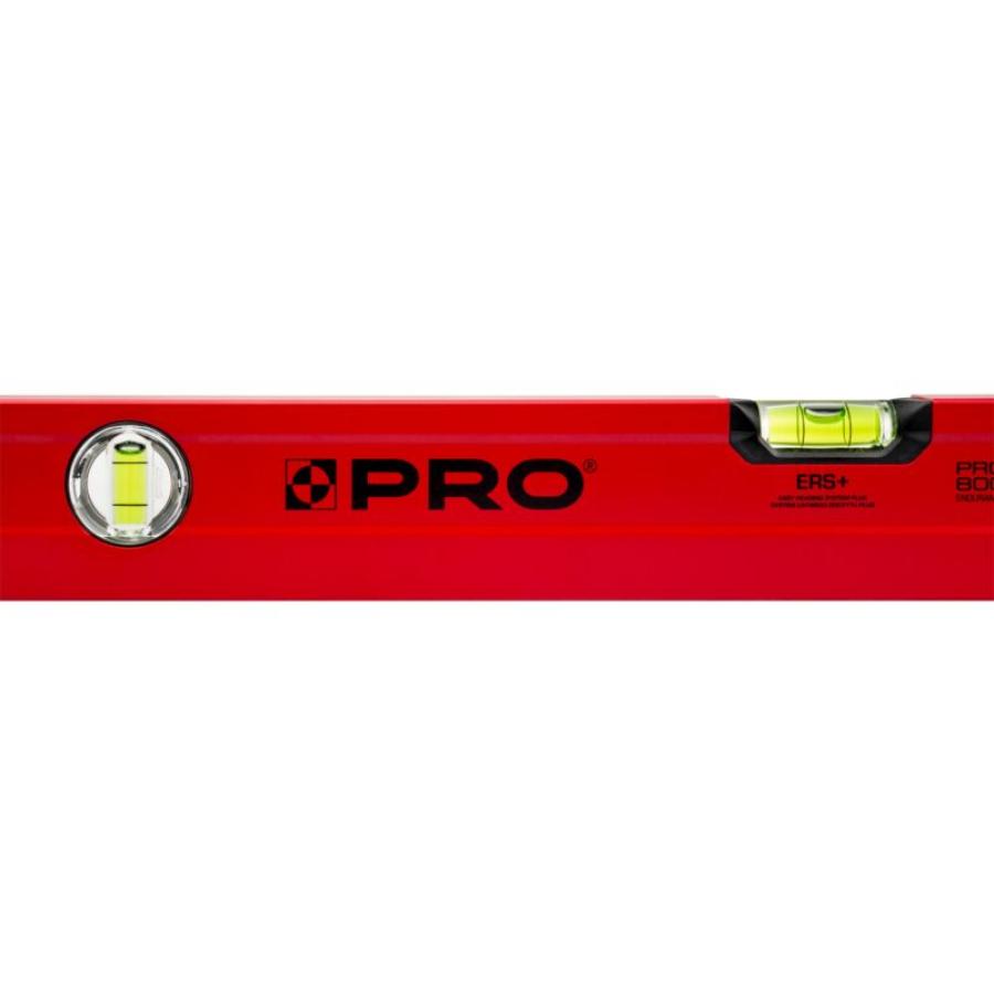 PRO PRO800 RED PAINTED SPIRIT LEVEL WITH HANDLES 60 CM