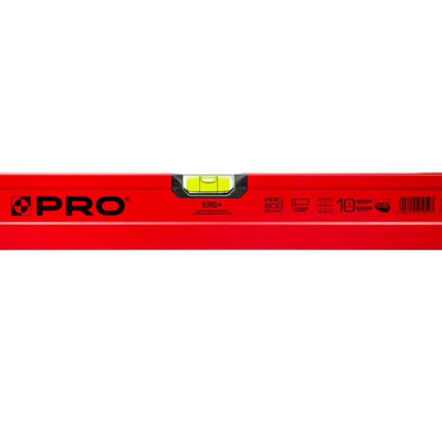 PRO PRO800 RED PAINTED SPIRIT LEVEL WITH HANDLES 60 CM