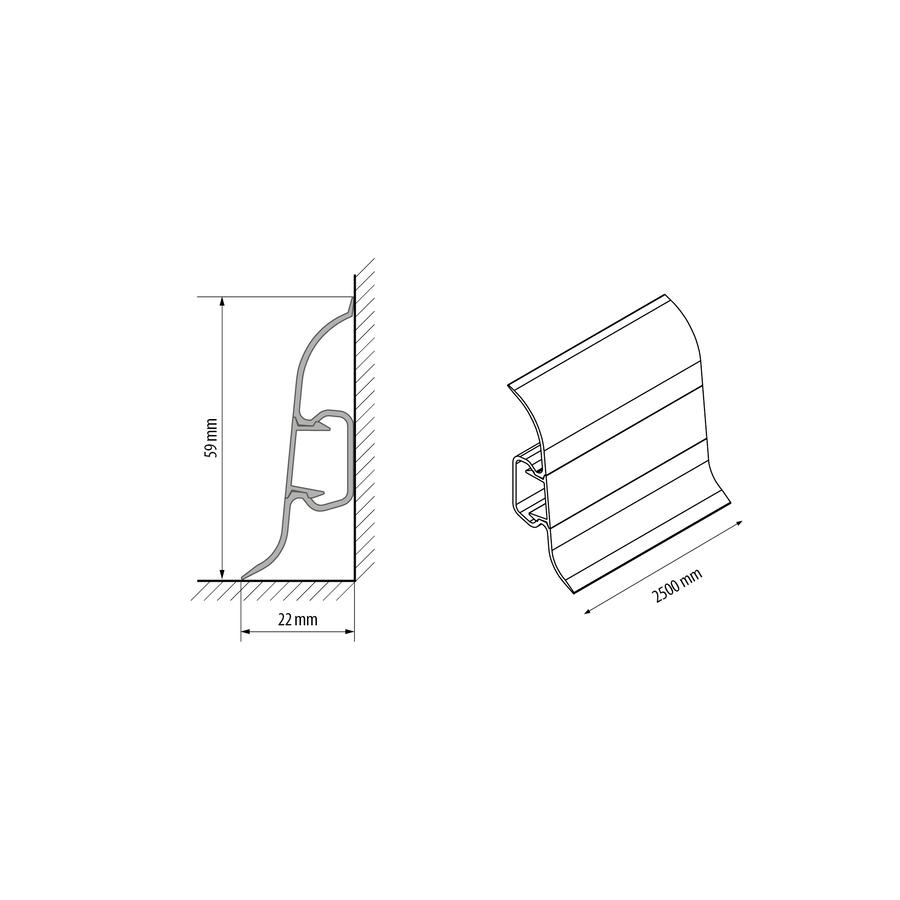 CEZAR SKIRTING BOARD 2.5M 068