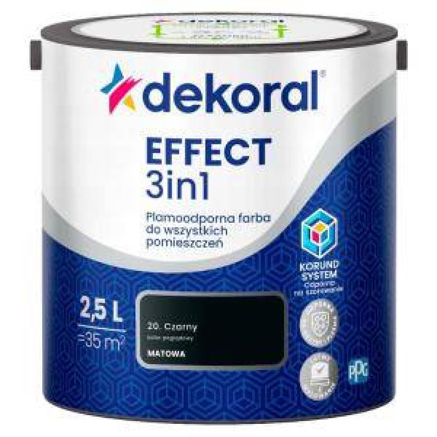 DEKORAL EFFECT 3 IN 1 CZARNY 2.5L