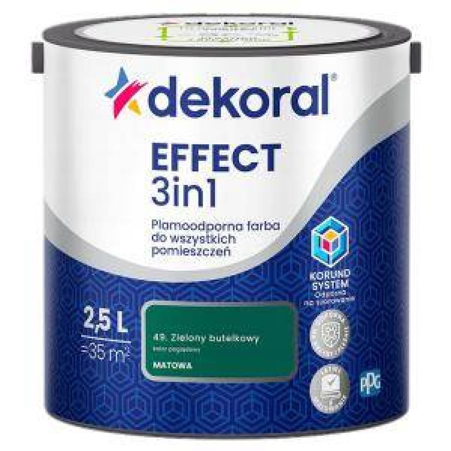 DEKORAL EFFECT 3 IN 1 ZIELONY BUTELKOWY 2.5L