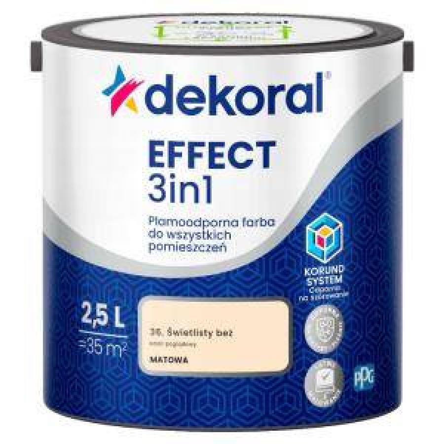 DEKORAL EFFECT 3 IN 1 ŚWIETLISTY BEŻ 2.5L