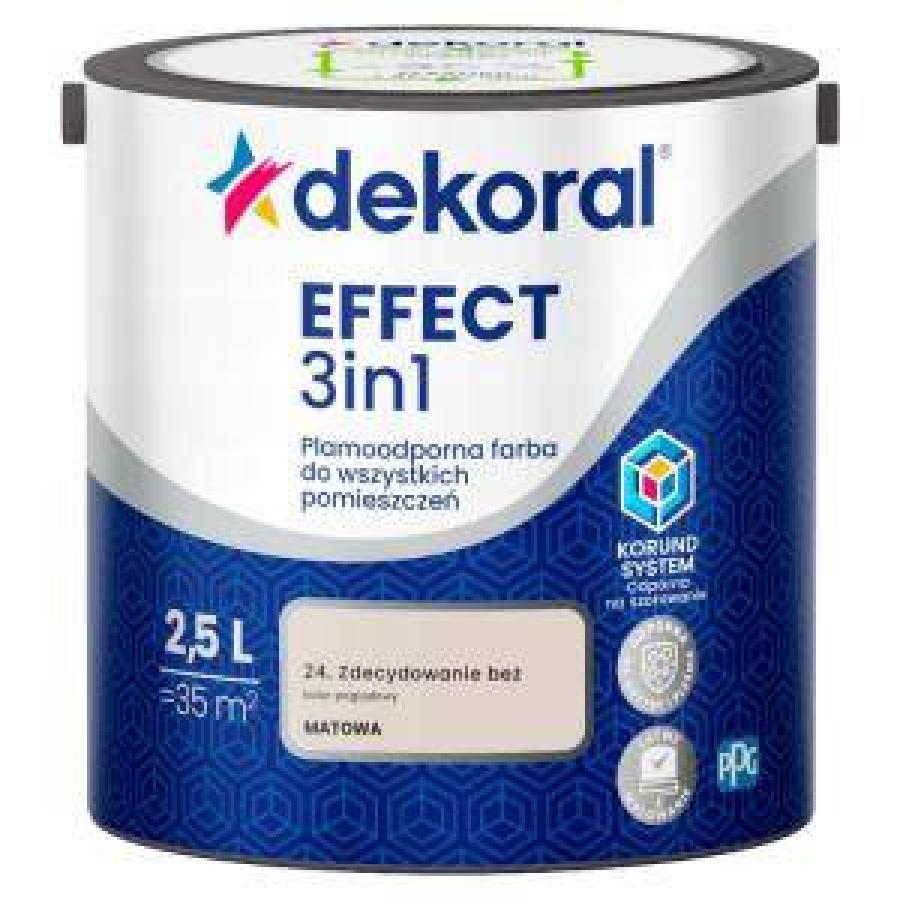 DEKORAL EFFECT 3 IN 1 ZDECYDOWANIE BEŻ 2.5L