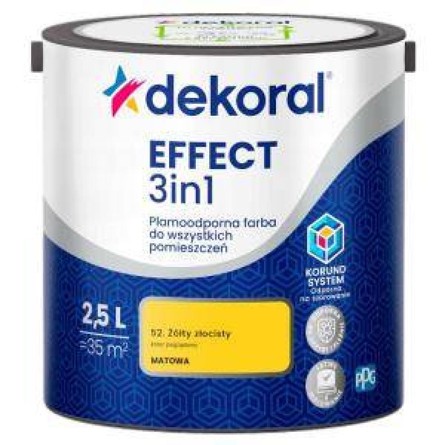 DEKORAL EFFECT 3 IN 1 ŻÓŁTY ZŁOCISTY 2.5L