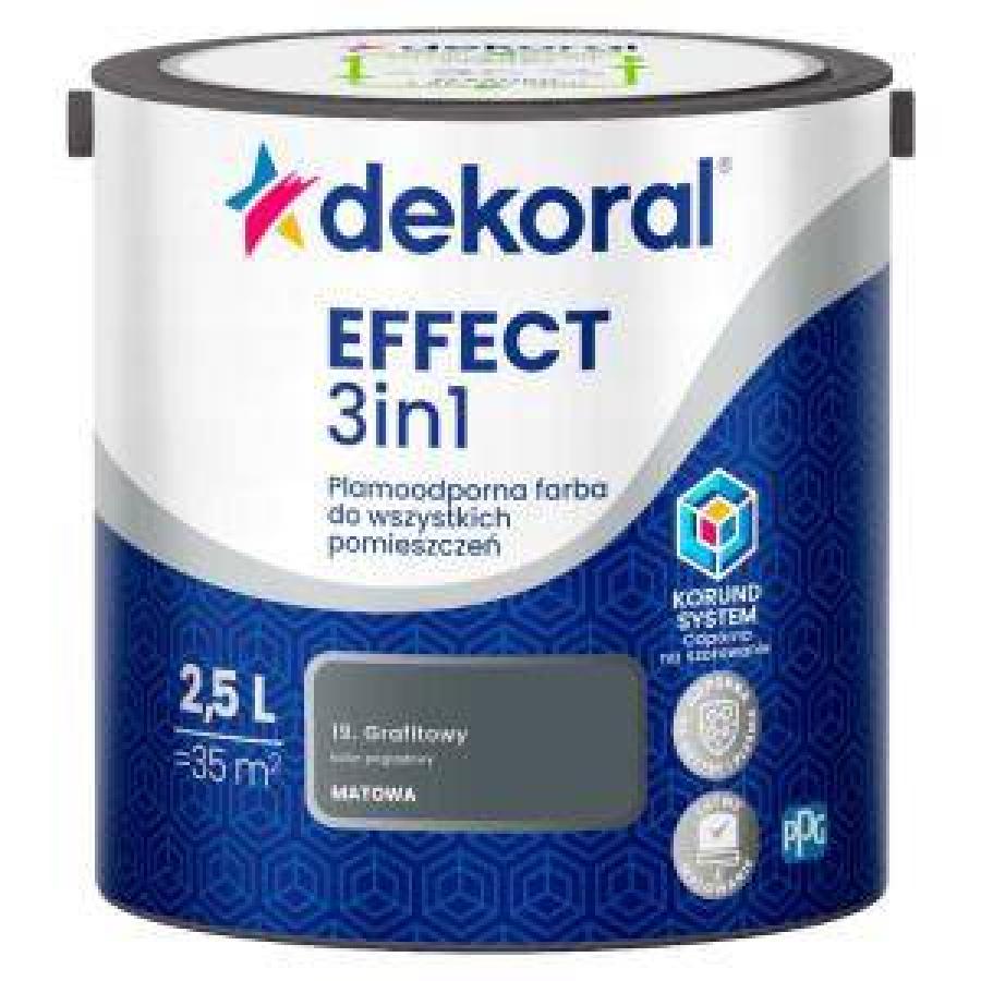 DEKORAL EFFECT 3 IN 1 GRAFITOWY 2.5L