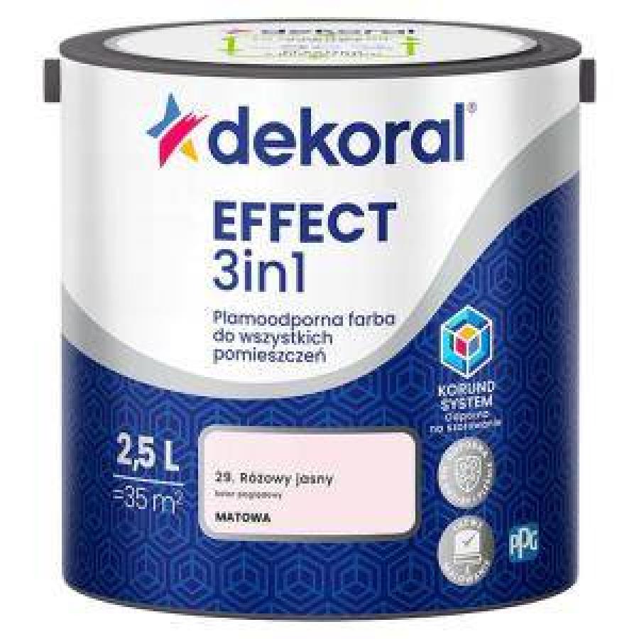 DEKORAL EFFECT 3 IN 1 RÓŻOWY JASNY 2.5L