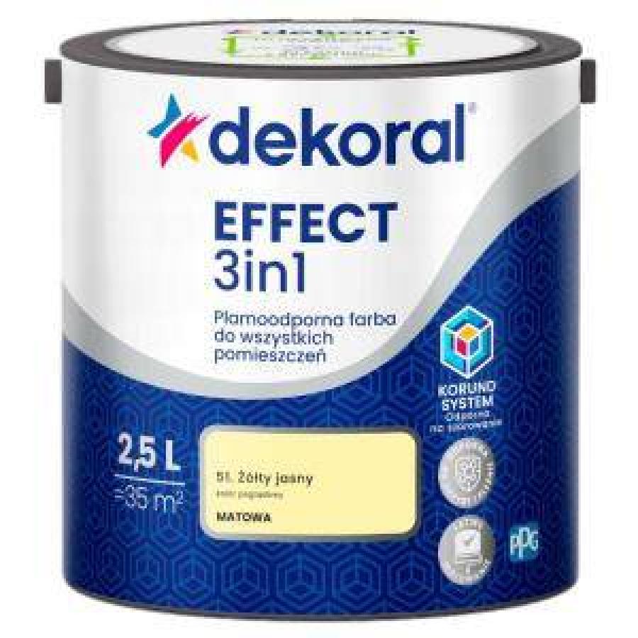 DEKORAL EFFECT 3 IN 1 ŻÓŁTY JASNY 2.5L