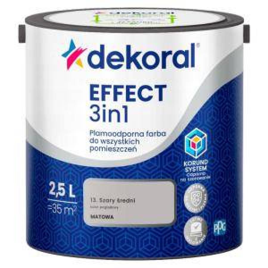 DEKORAL EFFECT 3 IN 1 SZARY ŚREDENI 2.5L