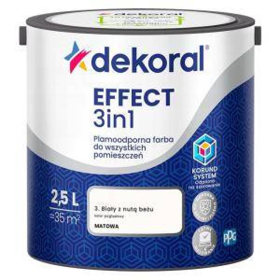 DEKORAL EFFECT 3 IN 1 WHITE WITH A TOUCH OF BEIGE 2.5L